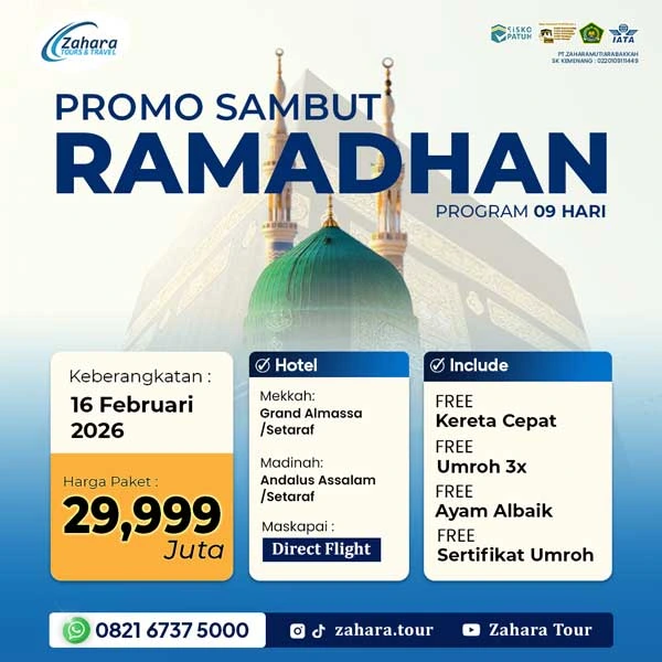 Paket Umroh Ramadhan 29 Jutaan