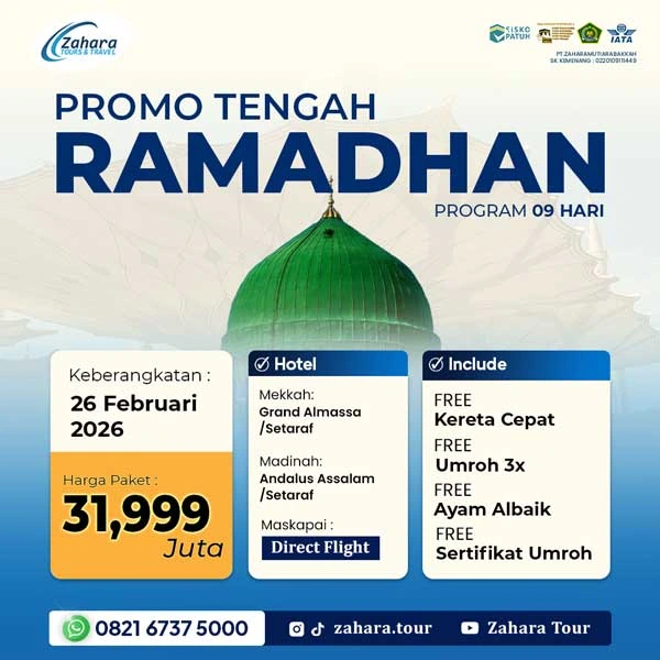 Paket Umroh Tengah Ramadhan 30 Jutaan